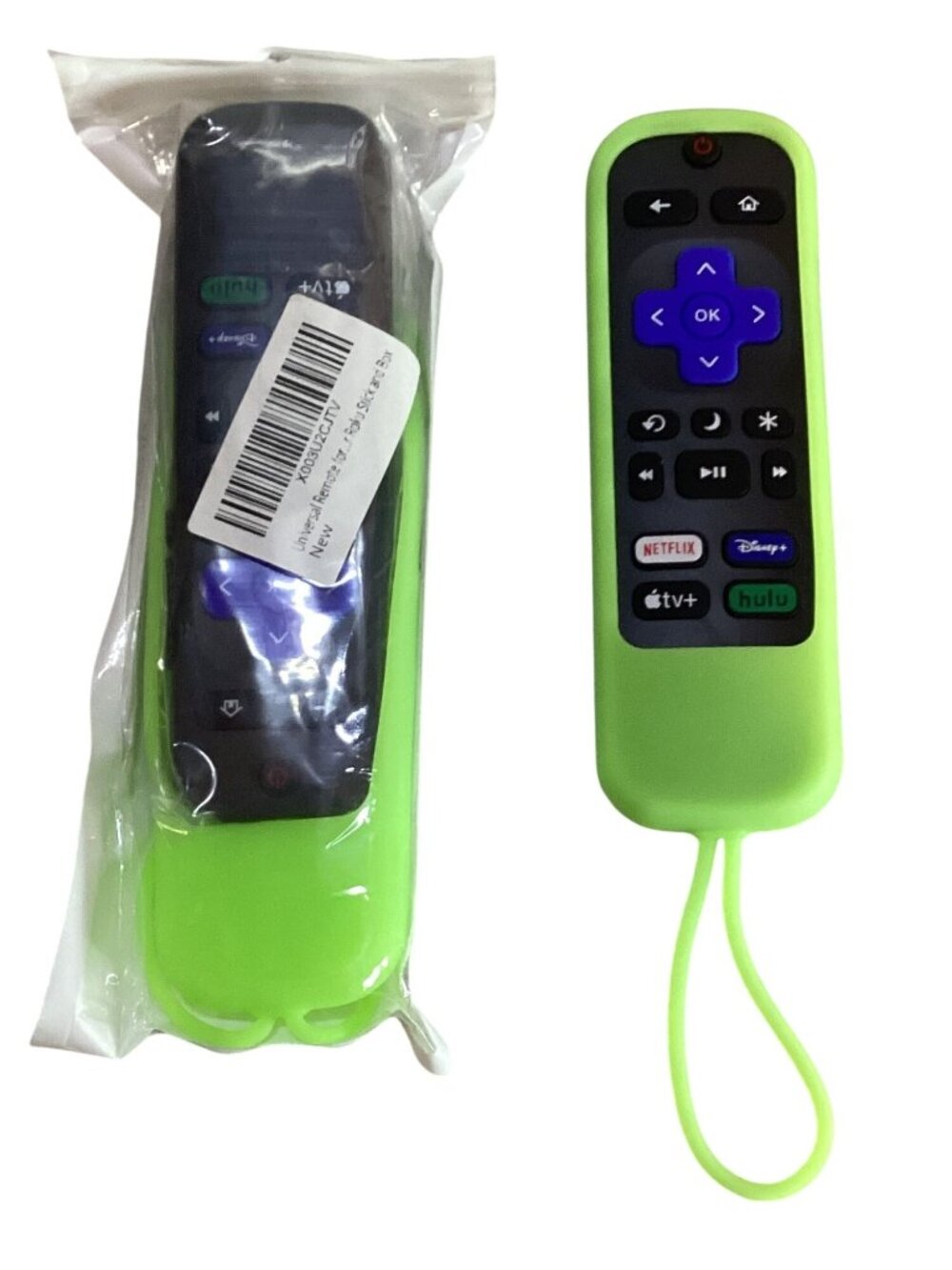 2 Pack TV Remote Control For Roku TVs with Glow N Dark Silicone Cover Combo NEW